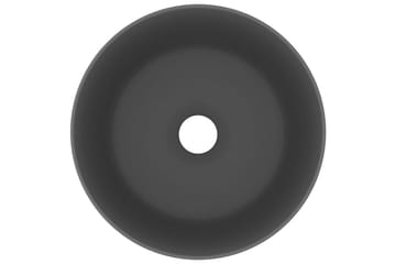 Luksuriøs servant rund matt mørkegrå 40x15 cm keramisk - Hus & oppussing - Kjøkken & bad - Baderom - Servant og håndvask - Enkel vask