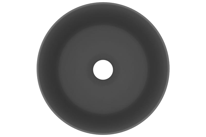 Luksuriøs servant rund matt mørkegrå 40x15 cm keramisk - Hus & oppussing - Kjøkken & bad - Baderom - Servant og håndvask - Enkel vask