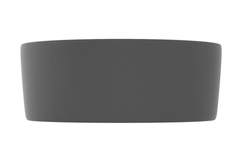 Luksuriøs servant rund matt mørkegrå 40x15 cm keramisk - Hus & oppussing - Kjøkken & bad - Baderom - Servant og håndvask - Enkel vask