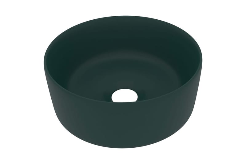 Luksuriøs servant rund matt mørkegrønn 40x15 cm keramisk - Hus & oppussing - Kjøkken & bad - Baderom - Servant og håndvask - Enkel vask
