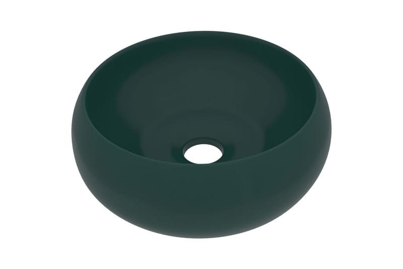 Luksuriøs servant rund matt mørkegrønn 40x15 cm keramisk - Hus & oppussing - Kjøkken & bad - Baderom - Servant og håndvask - Enkel vask