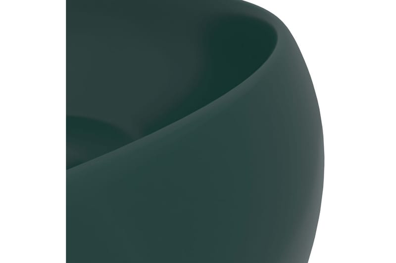 Luksuriøs servant rund matt mørkegrønn 40x15 cm keramisk - Hus & oppussing - Kjøkken & bad - Baderom - Servant og håndvask - Enkel vask