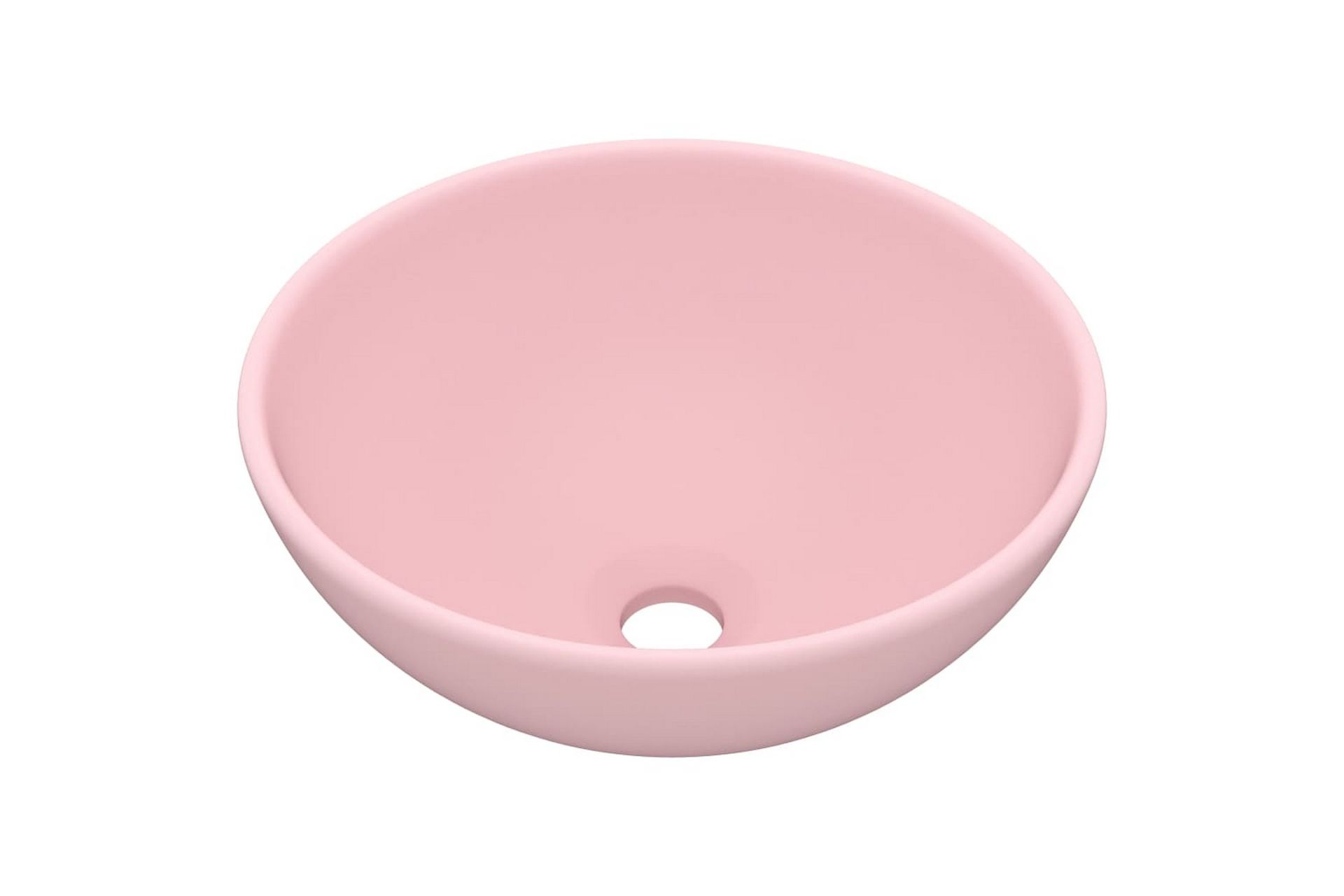 Luksuriøs servant rund matt rosa 32,5x14 cm keramisk - Rosa - Hus & oppussing - Kjøkken & bad - Baderom - Servant og håndvask - Enkel vask