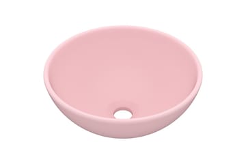 Luksuriøs servant rund matt rosa 32,5x14 cm keramisk - Rosa - Hus & oppussing - Kjøkken & bad - Baderom - Servant og håndvask - Enkel vask