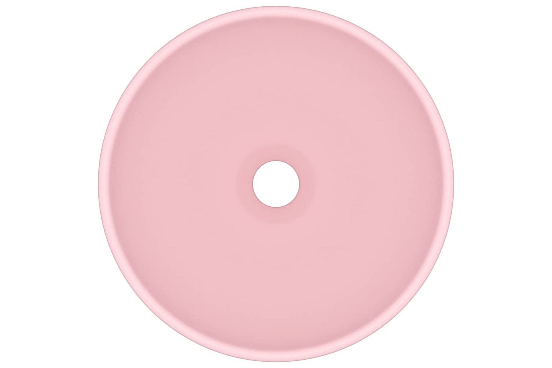 Luksuriøs servant rund matt rosa 32,5x14 cm keramisk - Rosa - Hus & oppussing - Kjøkken & bad - Baderom - Servant og håndvask - Enkel vask