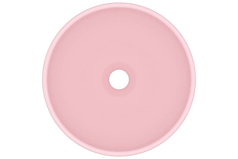Luksuriøs servant rund matt rosa 32,5x14 cm keramisk - Rosa - Hus & oppussing - Kjøkken & bad - Baderom - Servant og håndvask - Enkel vask