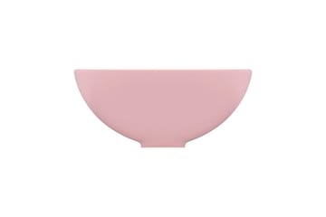 Luksuriøs servant rund matt rosa 32,5x14 cm keramisk - Rosa - Hus & oppussing - Kjøkken & bad - Baderom - Servant og håndvask - Enkel vask