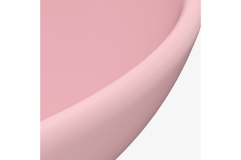 Luksuriøs servant rund matt rosa 32,5x14 cm keramisk - Rosa - Hus & oppussing - Kjøkken & bad - Baderom - Servant og håndvask - Enkel vask