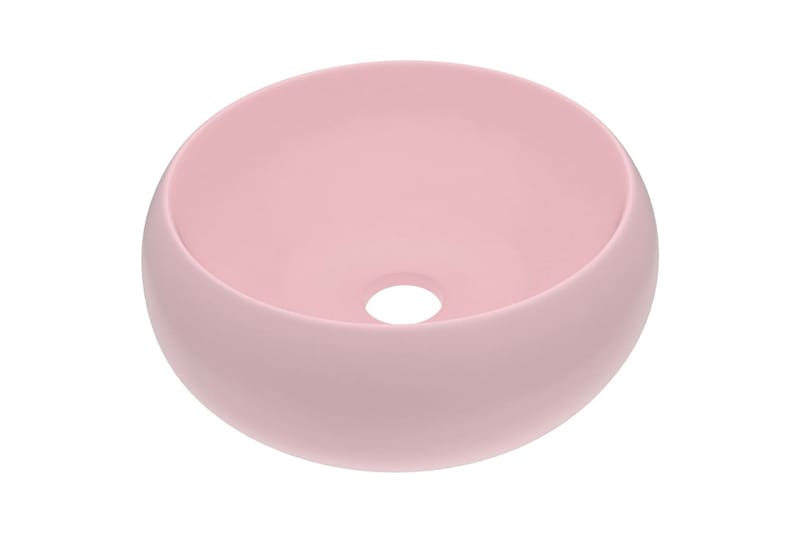 Luksuriøs servant rund matt rosa 40x15 cm keramisk - Hus & oppussing - Kjøkken & bad - Baderom - Servant og håndvask - Enkel vask