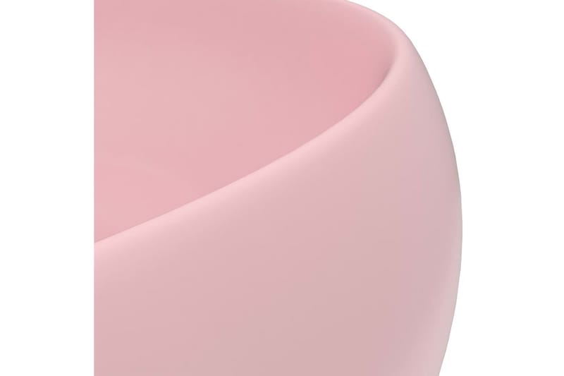 Luksuriøs servant rund matt rosa 40x15 cm keramisk - Hus & oppussing - Kjøkken & bad - Baderom - Servant og håndvask - Enkel vask