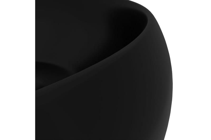 Luksuriøs servant rund matt svart 40x15 cm keramisk - Hus & oppussing - Kjøkken & bad - Baderom - Servant og håndvask - Enkel vask