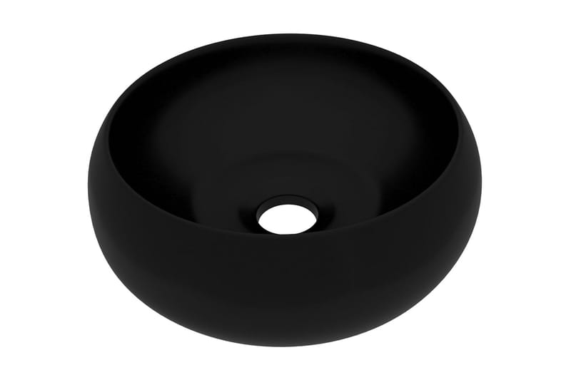 Luksuriøs servant rund matt svart 40x15 cm keramisk - Hus & oppussing - Kjøkken & bad - Baderom - Servant og håndvask - Enkel vask