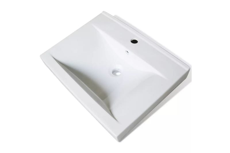 Luksus keramisk servant 60x46cm hvit - Hus & oppussing - Kjøkken & bad - Baderom - Servant og håndvask - Enkel vask