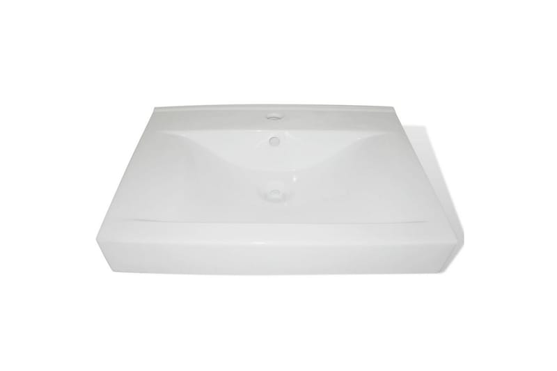 Luksus keramisk servant 60x46cm hvit - Hus & oppussing - Kjøkken & bad - Baderom - Servant og håndvask - Enkel vask