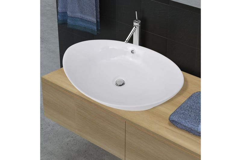 Luksus Keramisk Vask med Overløp 59 x 38,5 cm - Hus & oppussing - Kjøkken & bad - Baderom - Servant og håndvask - Enkel vask