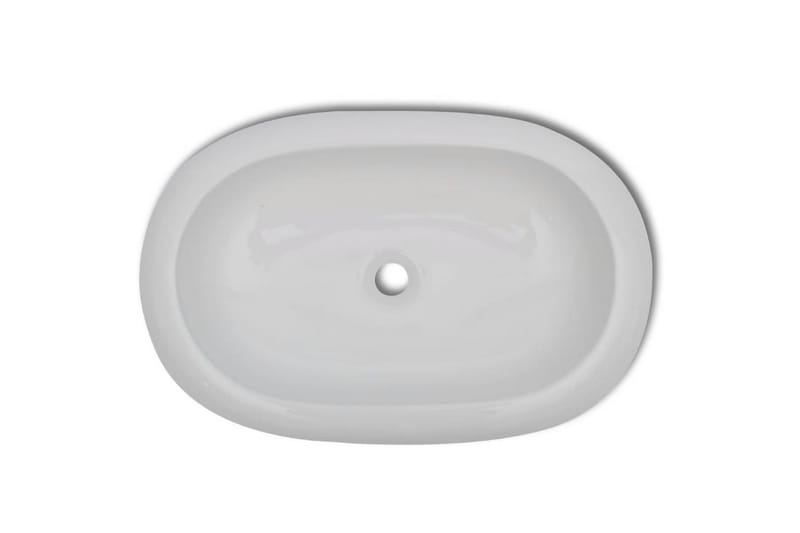 Luksus Keramisk Vask Oval Hvit 63 x 42 cm - Hus & oppussing - Kjøkken & bad - Baderom - Servant og håndvask - Enkel vask