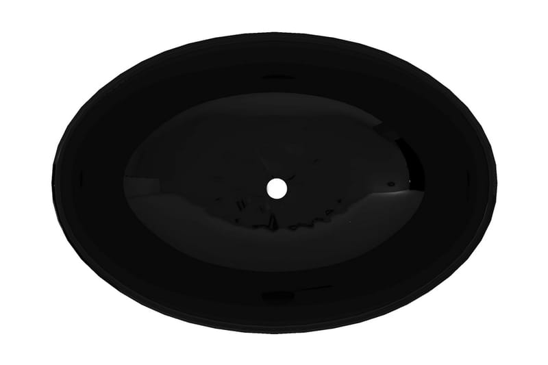 Luksusservant keramisk oval svart 40 x 33 cm - Hus & oppussing - Kjøkken & bad - Baderom - Servant og håndvask - Enkel vask