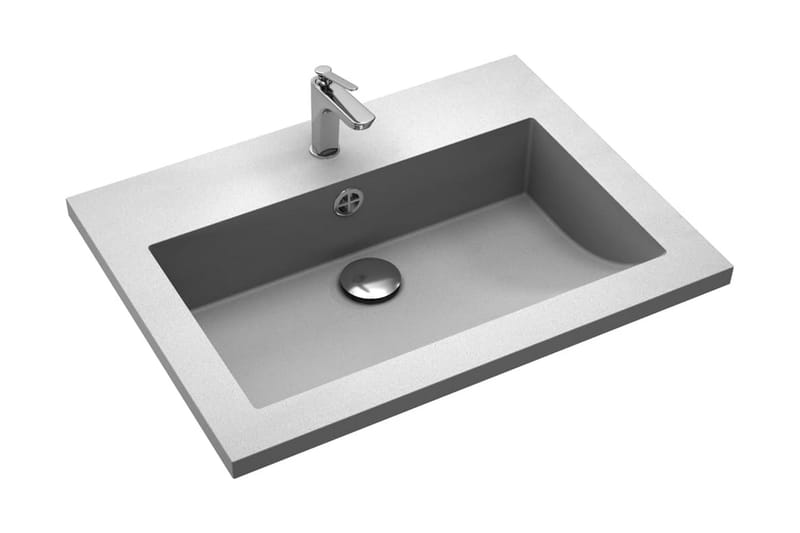 Servant granitt 600x450x120 mm grå - Hus & oppussing - Kjøkken & bad - Baderom - Servant og håndvask - Enkel vask
