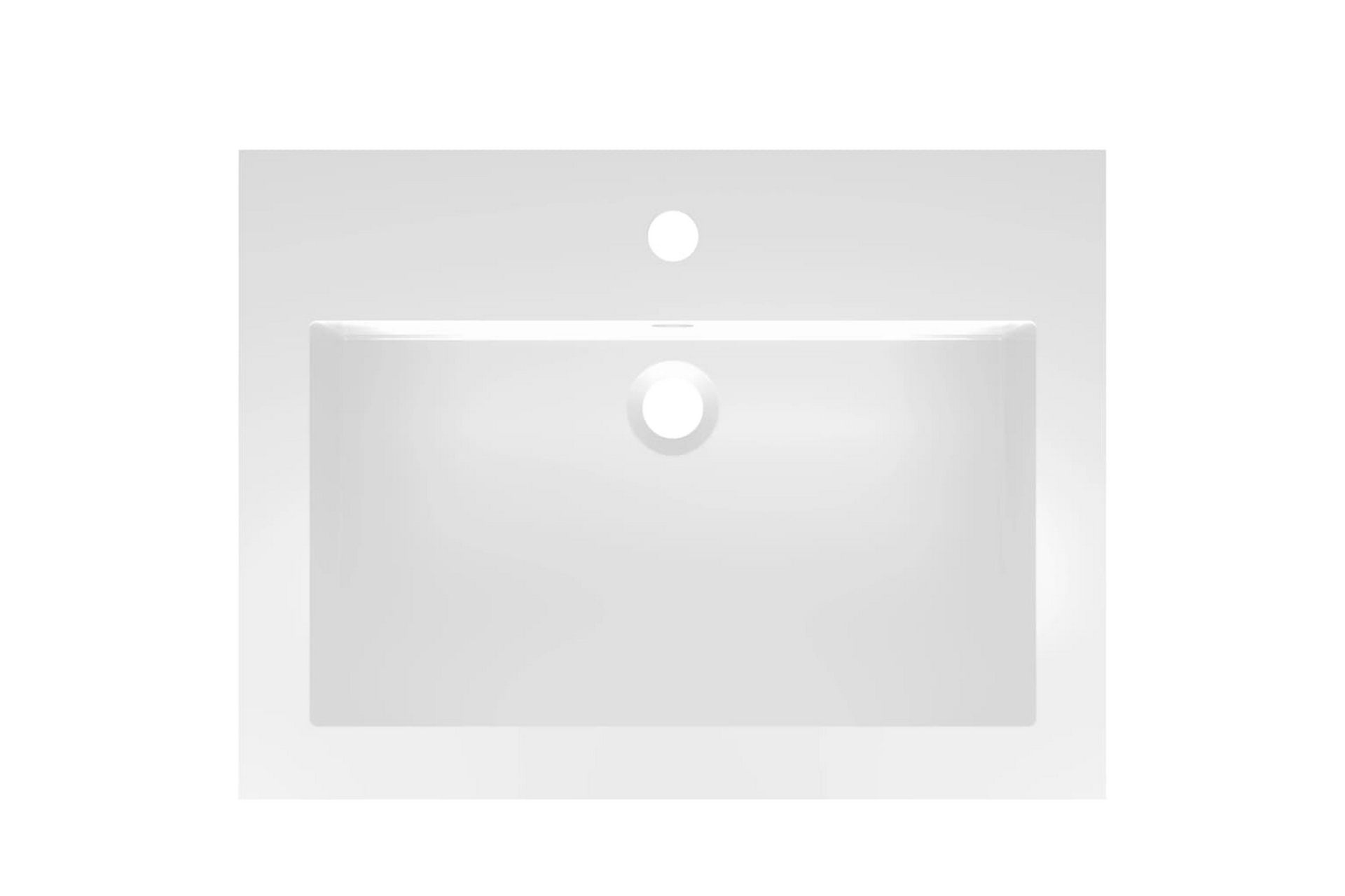 Servant granitt 600x450x120 mm hvit - Hus & oppussing - Kjøkken & bad - Baderom - Servant og håndvask - Enkel vask