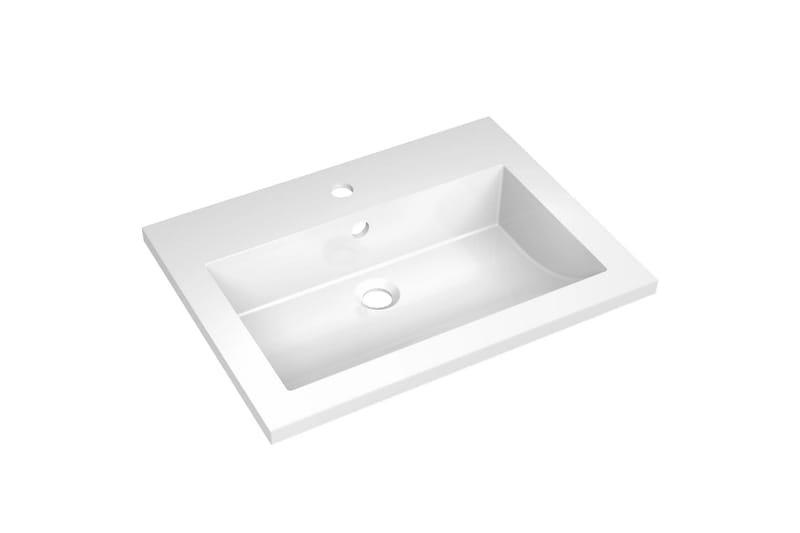 Servant granitt 600x450x120 mm hvit - Hus & oppussing - Kjøkken & bad - Baderom - Servant og håndvask - Enkel vask