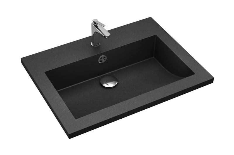 Servant granitt 600x450x120 mm svart - Hus & oppussing - Kjøkken & bad - Baderom - Servant og håndvask - Enkel vask
