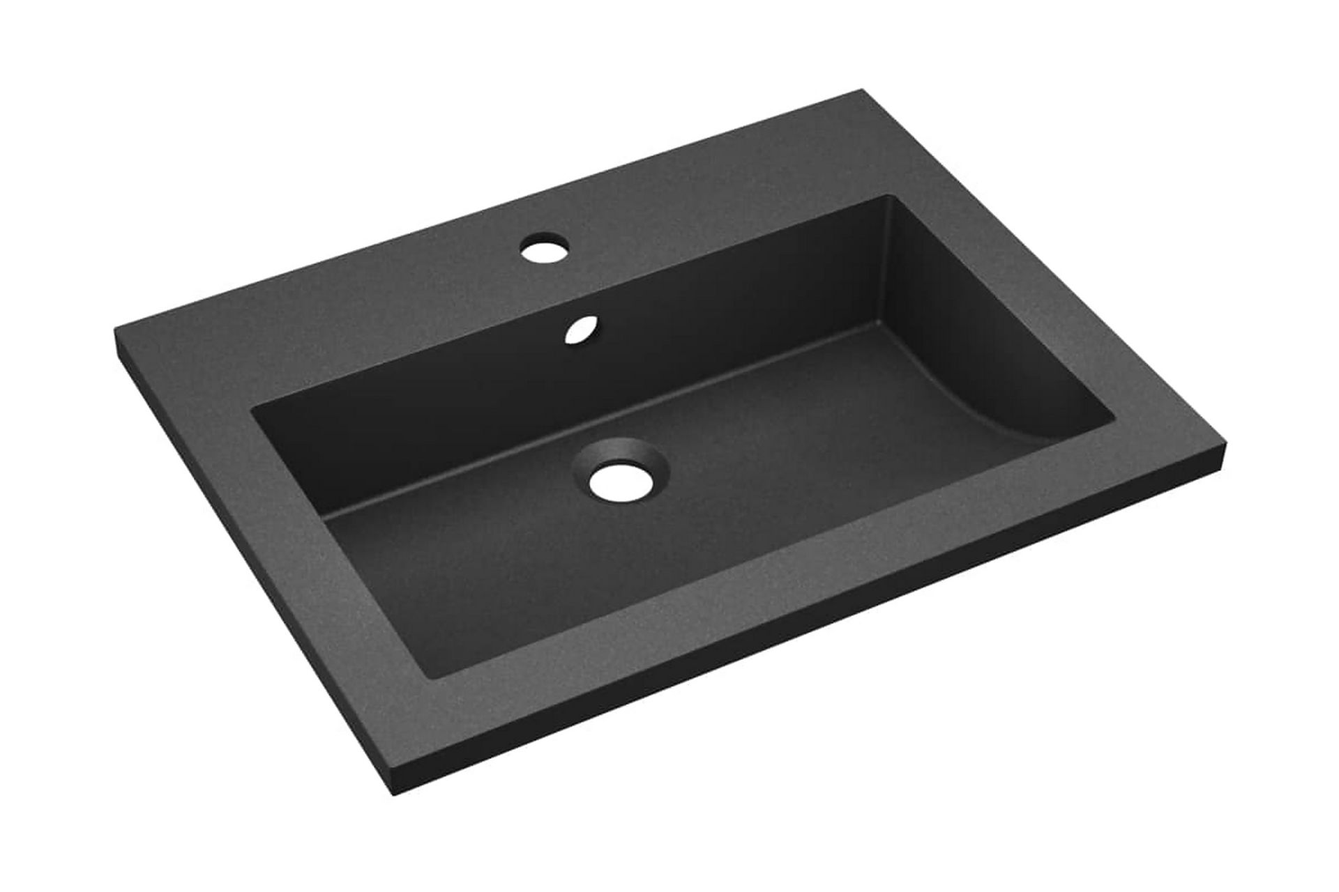Servant granitt 600x450x120 mm svart - Hus & oppussing - Kjøkken & bad - Baderom - Servant og håndvask - Enkel vask