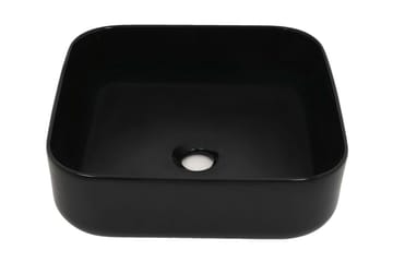 Servant keramisk kvadratisk svart 38x38x13,5 cm - Hus & oppussing - Kjøkken & bad - Baderom - Servant og håndvask - Enkel vask