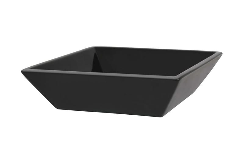 Servant keramisk kvadratisk svart 41,5x41,5x12 cm - Hus & oppussing - Kjøkken & bad - Baderom - Servant og håndvask - Enkel vask