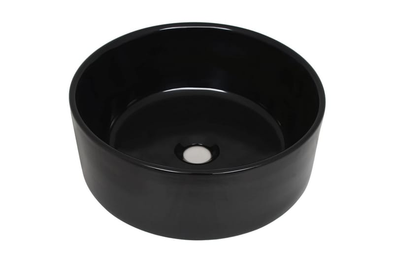 Servant keramisk rund svart 40x15 cm - Hus & oppussing - Kjøkken & bad - Baderom - Servant og håndvask - Enkel vask