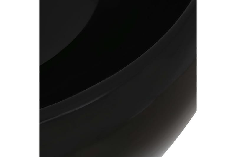 Servant keramisk rund svart 40x15 cm - Enkel vask