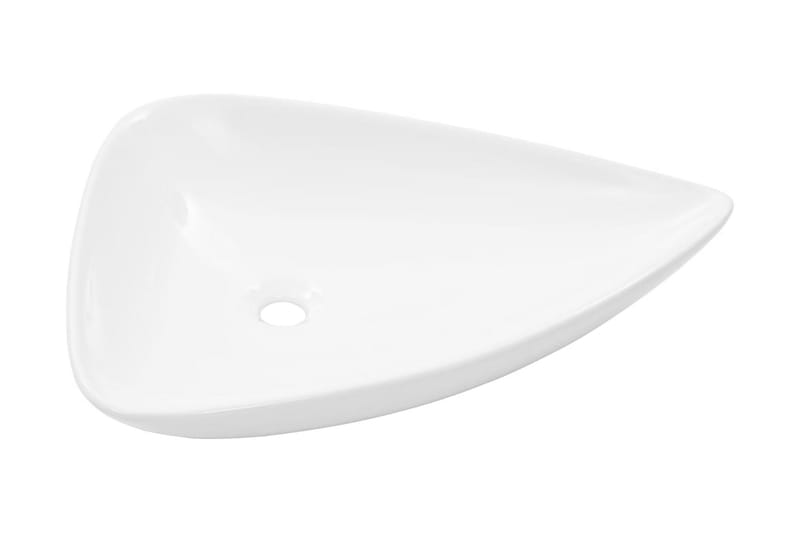 Servant keramisk triangulr hvit 645x455x115 mm - Hus & oppussing - Kjøkken & bad - Baderom - Servant og håndvask - Enkel vask