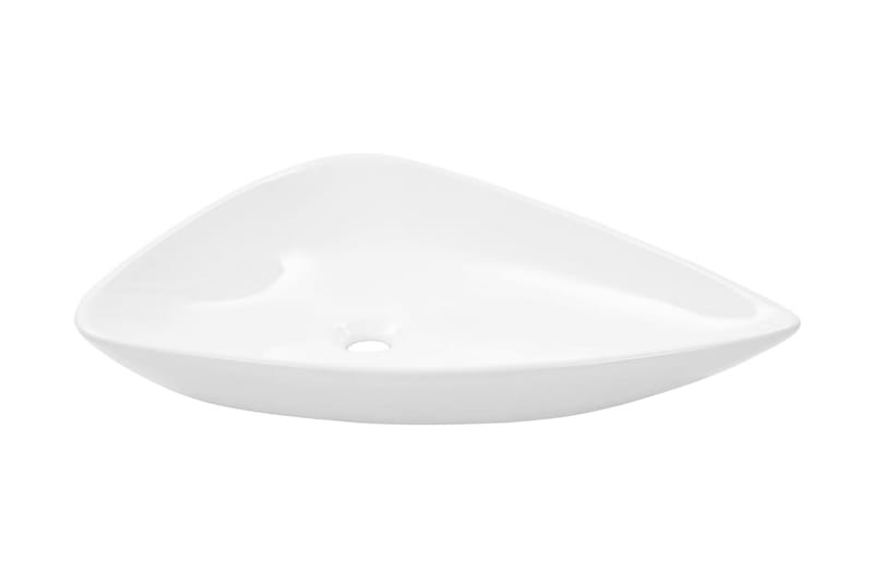 Servant keramisk triangulr hvit 645x455x115 mm - Hus & oppussing - Kjøkken & bad - Baderom - Servant og håndvask - Enkel vask