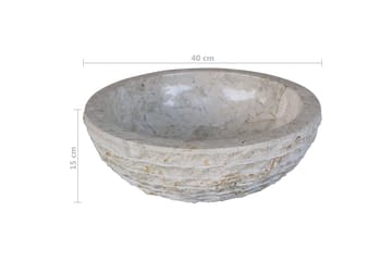 Servant marmor 40 cm krem - Hus & oppussing - Kjøkken & bad - Baderom - Servant og håndvask - Enkel vask