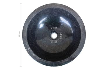 Servant marmor 40 cm svart - Hus & oppussing - Kjøkken & bad - Baderom - Servant og håndvask - Enkel vask