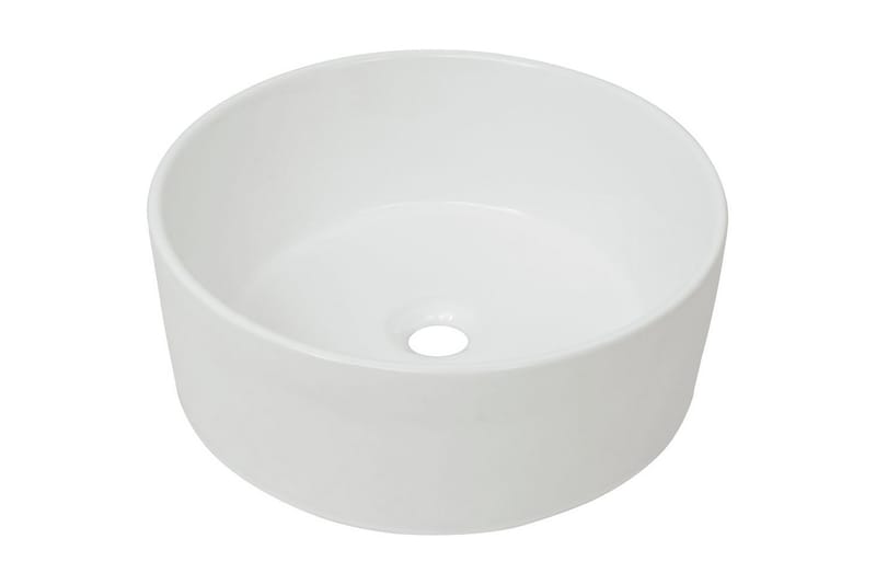 Servant rund keramisk hvit 40x15 cm - Hus & oppussing - Kjøkken & bad - Baderom - Servant og håndvask - Enkel vask