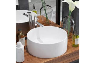 Servant rund keramisk hvit 40x15 cm - Hus & oppussing - Kjøkken & bad - Baderom - Servant og håndvask - Enkel vask