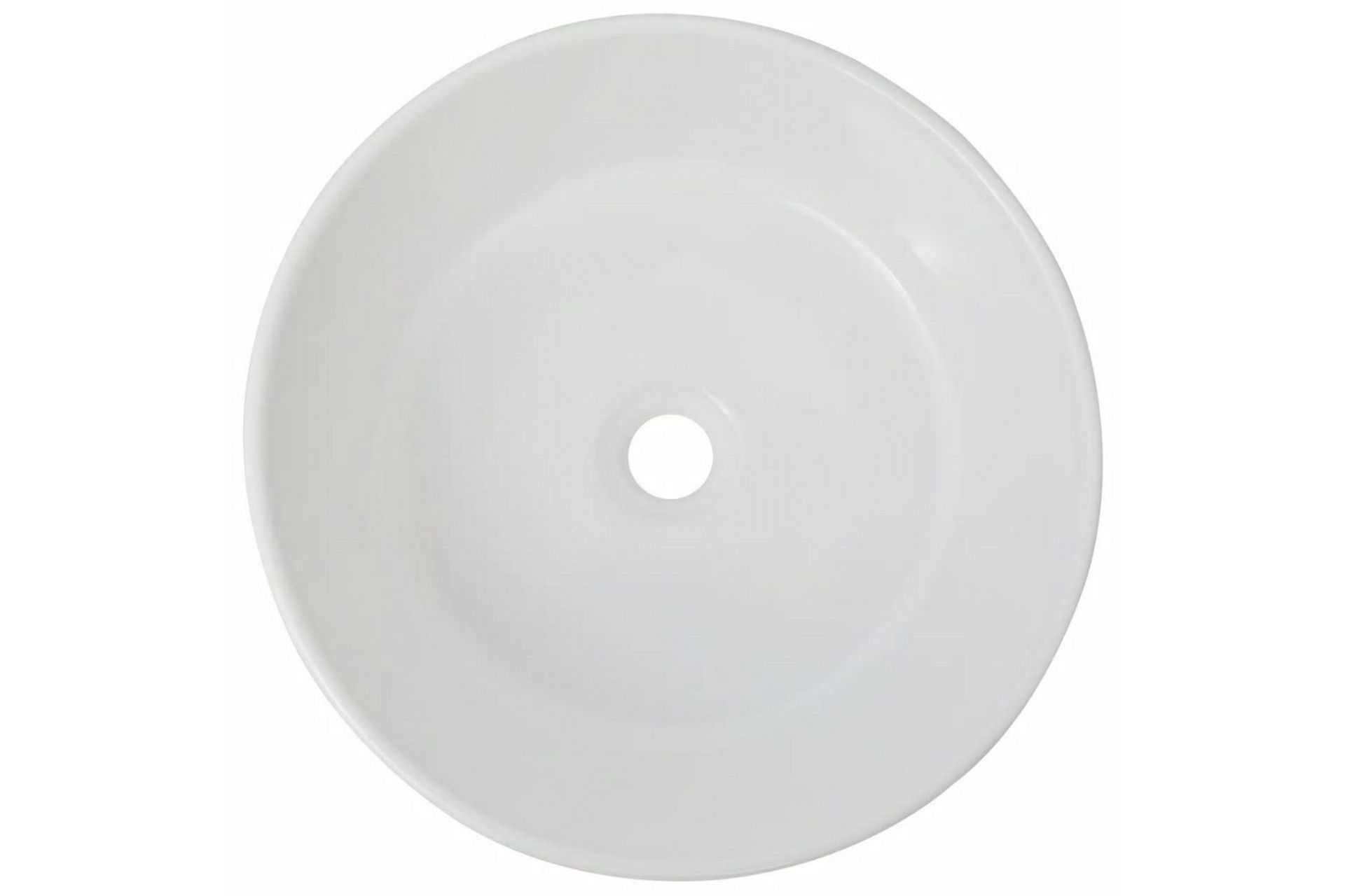 Servant rund keramisk hvit 40x15 cm - Hus & oppussing - Kjøkken & bad - Baderom - Servant og håndvask - Enkel vask