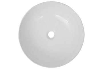 Servant rund keramisk hvit 41,5x13,5 cm - Hus & oppussing - Kjøkken & bad - Baderom - Servant og håndvask - Enkel vask