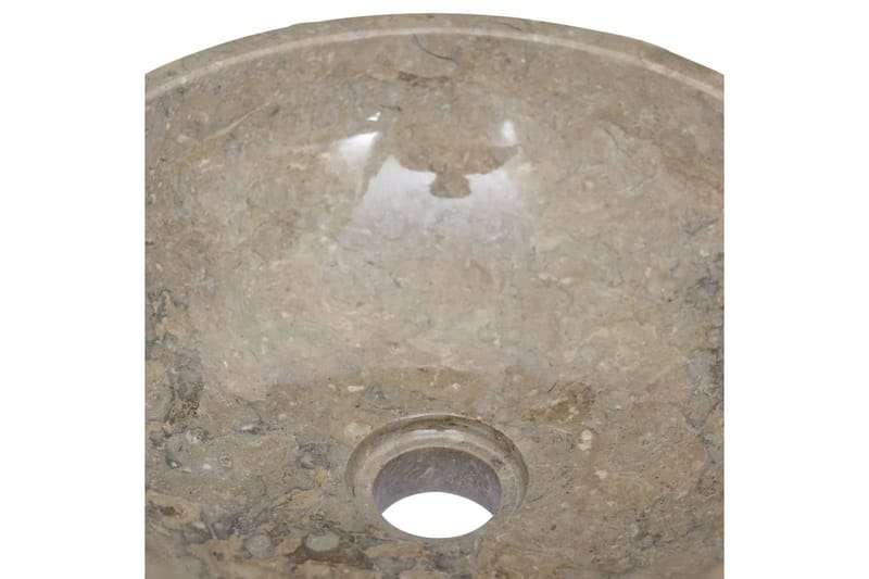 Vask Ø40x12 cm marmor grå - Grå - Enkel vask