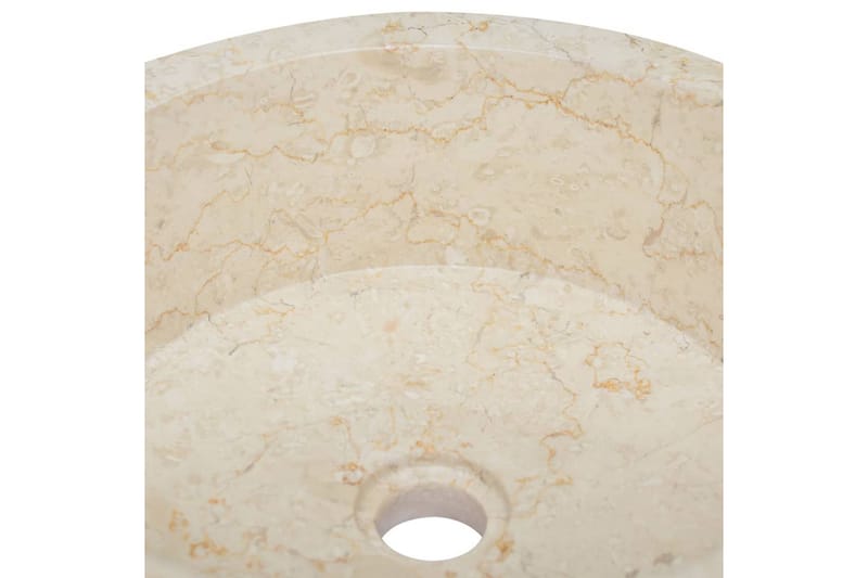 Vask Ø40x15 cm marmor kremhvit - Krem - Hus & oppussing - Kjøkken & bad - Baderom - Servant og håndvask - Enkel vask