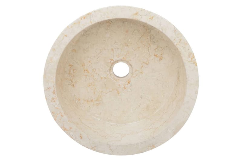 Vask Ø40x15 cm marmor kremhvit - Krem - Hus & oppussing - Kjøkken & bad - Baderom - Servant og håndvask - Enkel vask