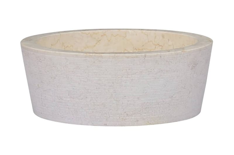 Vask Ø40x15 cm marmor kremhvit - Krem - Hus & oppussing - Kjøkken & bad - Baderom - Servant og håndvask - Enkel vask