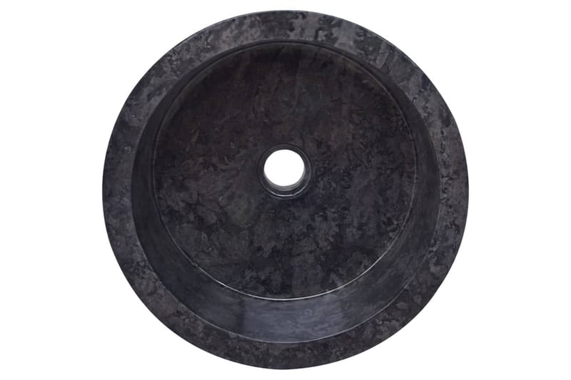 Vask Ø40x15 cm marmor svart - Svart - Hus & oppussing - Kjøkken & bad - Baderom - Servant og håndvask - Enkel vask