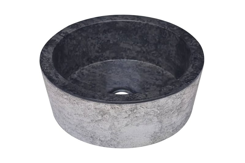 Vask Ø40x15 cm marmor svart - Svart - Hus & oppussing - Kjøkken & bad - Baderom - Servant og håndvask - Enkel vask