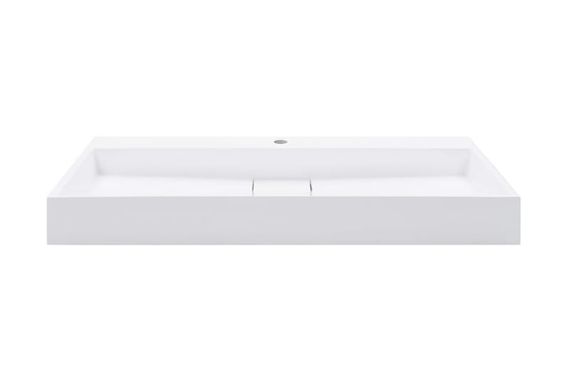 Vask 100x46x11 cm mineralstøpt/marmorstøpt hvit - Hus & oppussing - Kjøkken & bad - Baderom - Servant og håndvask - Enkel vask