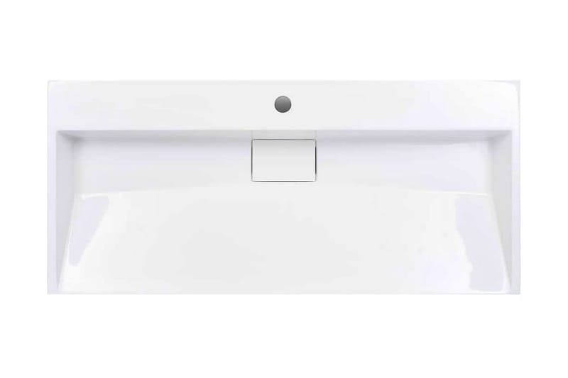 Vask 100x46x11 cm mineralstøpt/marmorstøpt hvit - Hus & oppussing - Kjøkken & bad - Baderom - Servant og håndvask - Enkel vask
