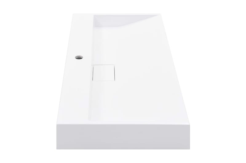 Vask 100x46x11 cm mineralstøpt/marmorstøpt hvit - Hus & oppussing - Kjøkken & bad - Baderom - Servant og håndvask - Enkel vask