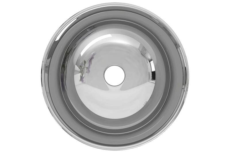 Vask 28x10 cm keramikk sølv - Enkel vask