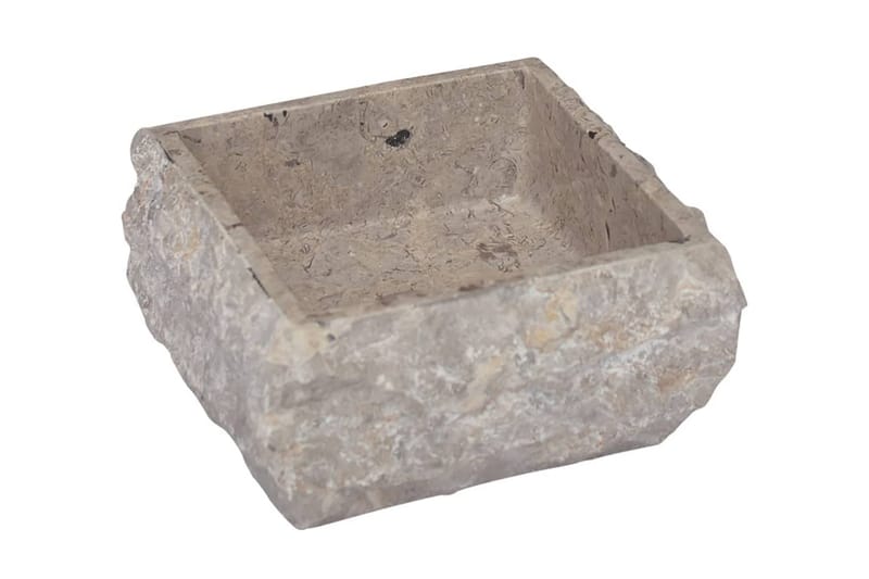 Vask 30x30x13 cm marmor grå - Grå - Hus & oppussing - Kjøkken & bad - Baderom - Servant og håndvask - Enkel vask