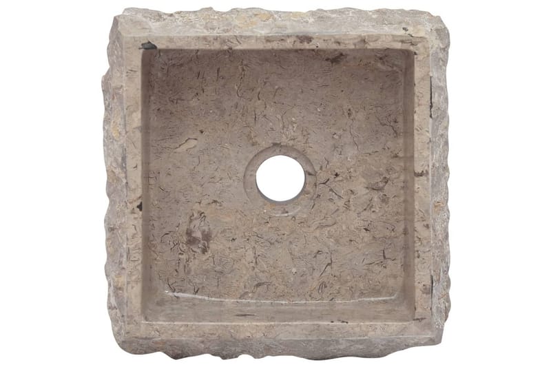 Vask 30x30x13 cm marmor grå - Grå - Hus & oppussing - Kjøkken & bad - Baderom - Servant og håndvask - Enkel vask
